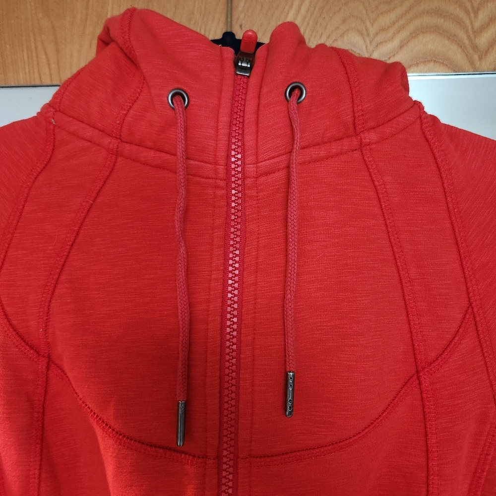 Athleta Zip Up Hoodie, Full Length XXS, red - Picture 7 of 12